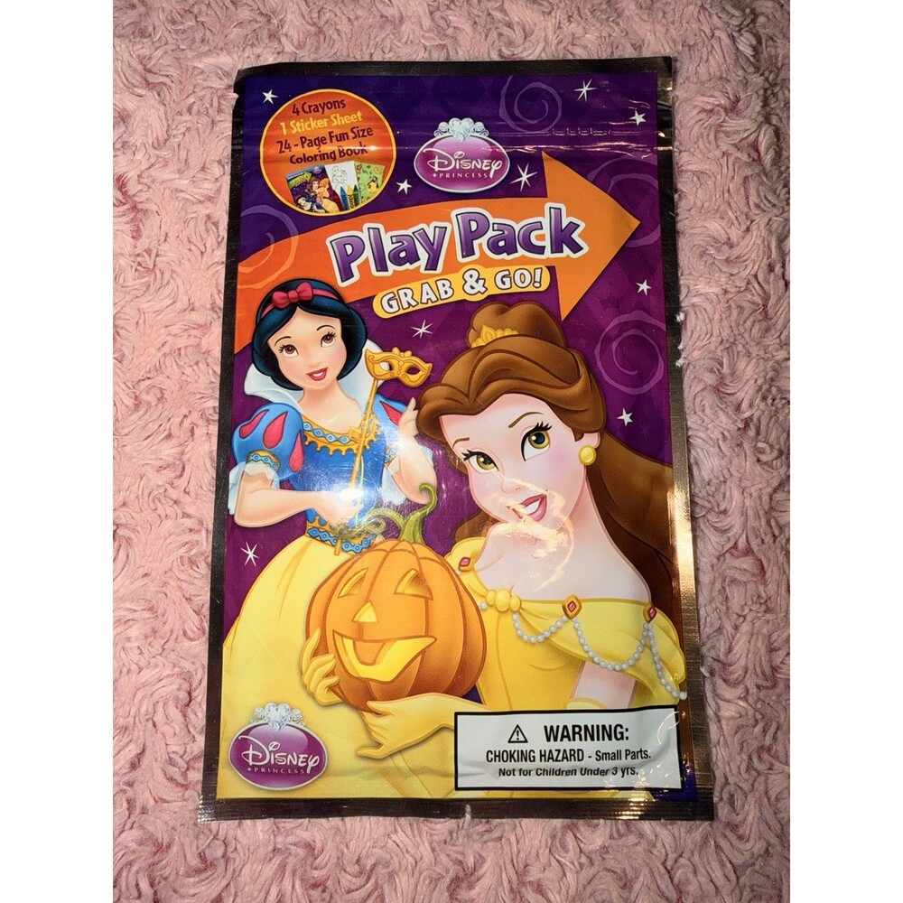 Disney Princess Grab &Go Travel Play Pack Activity Coloring Halloween Belle Snow